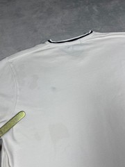 Vintage Polo Ralph Lauren Men’s Large White V Neck Pique Tee Pony Logo Preppy