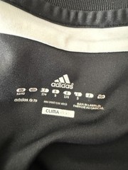 adidas short sleeve shirt football Med 38-40 in chest black green white mens