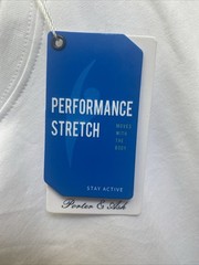 NEW Porter & Ash Performance Tee XL White Crew Neck T-Shirt Cotton Spandex NWT