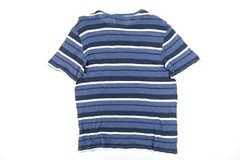 BUFFALO DAVID BITTON STRIPED BLUE LARGE SHEER POCKET HENLEY TEE TSHIRT DEFECT