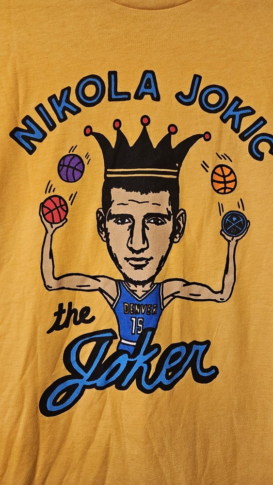 Homage Mens Large T Shirt Yellow Nikola Jokic The Joker New With Tag