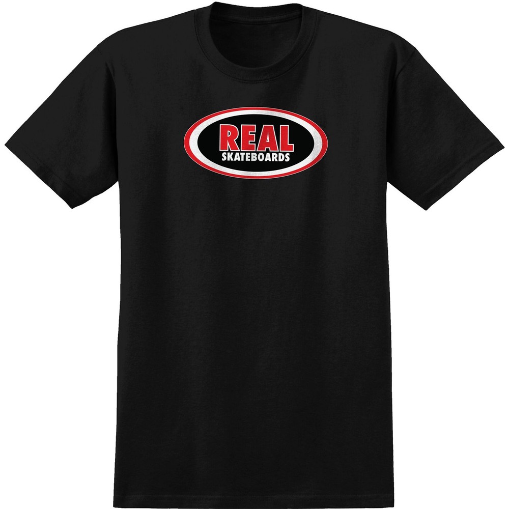 Real Skateboards Shirt Oval Black/Red/White/Black