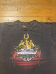 Vintage Harley Davidson Dragon Faded Black T Shirt Size M