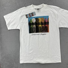 Vtg Tultex Mens XL White Shirt Rene Dickerson Colored People Art Tee 93 NWT 90s