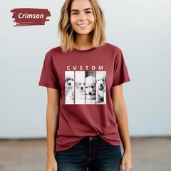 Custom Pet Portrait Comfort Tee Personalized Dog Cat Memorial