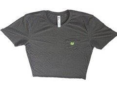 Humants Men’s Large Workwear /Outdoor Jersey Pocket Tee Dark Gray heather Cotton