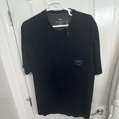 Tommy Bahama Bali Skyline Tee Crew Neck Solid Blue 3XL/3TG Big & Tall Logo