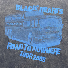 Black Hearts Tour Shirt Mens Large Embroidered Band Concert Y2K 80’s 90’s Rare