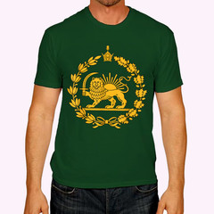 Lion and Sun Iran Persian Flag Iran Shir o Khorshid Graphic T-Shirt