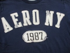 Aeropostale Shirt Mens XS Blue Aero NY 1987 Short Sleeve Graphic Tee Applique