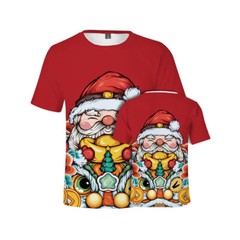 Men/Women/Teens Christmas T-Shirt 3D Print Cosplay Short Sleeve Jersey Tee