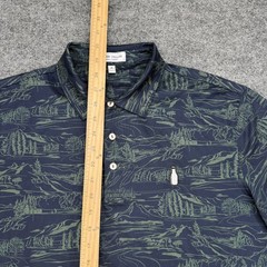 Peter Millar Summer Comfort Polo Shirt Men’s M Navy Landscape Golf McAurthur CC