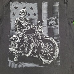 Skull Biker Shirt Large 22×28 Faded