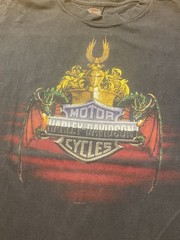 Vintage Harley Davidson Dragon Faded Black T Shirt Size M