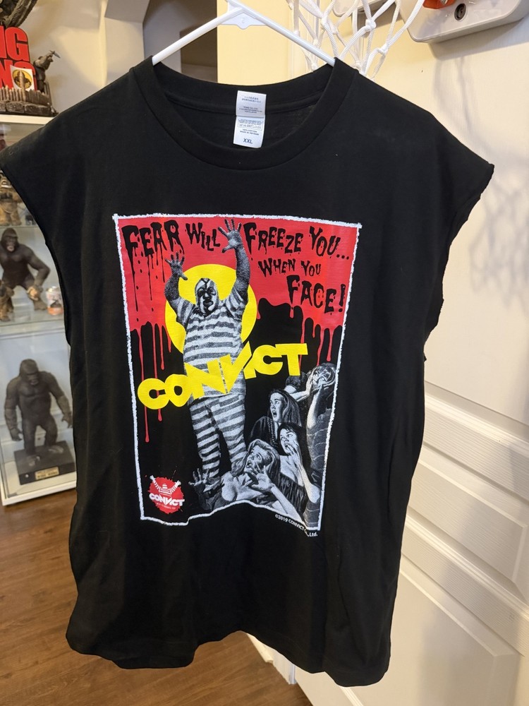 Convict Next Standard Toy Horror Sci-Fi T-Shirt XXL Cut off sleeves