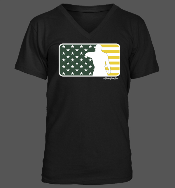 Doo Men’s V-Neck T-Shirt – Oakland Athletics A’s Sean Doolittle Green Collar Sto