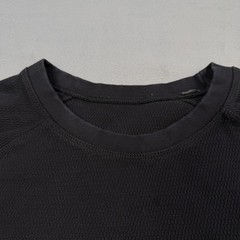 Slate & Stone Shirt Mens XXL Black Thermal Waffle Knit Long Sleeve Crewneck