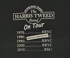 The Harris Tweed Band 40 Golden Years 1970-2010 Tour T-shirt Black Large Vintage