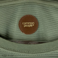 Common People Waffle Knit Tee Medium Sage Green Cozy Ribbed