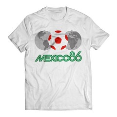 Mexico 86 Retro Soccer Shirt Vintage Futbol Tee Mexican Football Fans