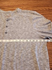 Rhone Long Sleeve Henley Mens Size XXL Marled Gray