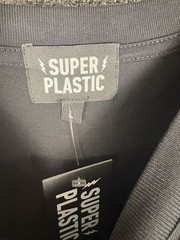 Super Plastic Mens T Shirt Size L Black Long Sleeve SuperPlastic Streetwear