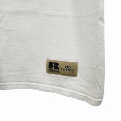 Vintage Russell Athletic Pocket Shirt Mens Large White Pro Cotton Active Y2K