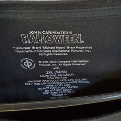 John Carpenter Halloween Shirt Mens 3XL Black Movie Horror Michael Myers T-Shirt