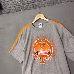 Tennessee Volunteers T Shirt Orange Gray USA Flag Graphic Tee Men’s Large
