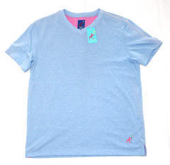 $55 New MICHAEL’S V-Neck SS Shirt Men’s SMALL S Light Blue Cotton Poly Blend NWD