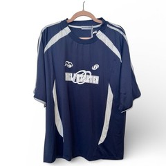 AELFRIC EDEN Contrast Color Stripe Soccer Jersey, Size Medium NWT Blue White