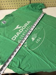Vintage XL Diadora Graphic Green T-Shirt Streetwear Tennis Neckar Short Sleeve