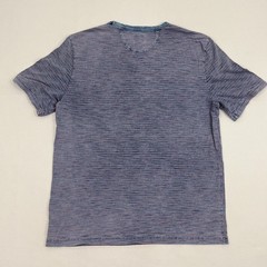 Faherty Shirt Mens L Blue Indigo Dyed Red Striped Organic Cotton Pocket T Casual