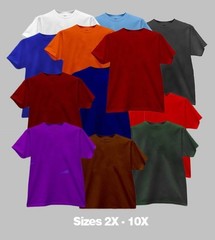 Big and Tall Non-Pocket T Shirts, Made special For Big Sizes up to size 14X