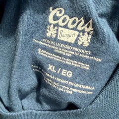 Coors Beer Banquet Tank Top Shirt Men XL Blue Spellout Golden Crew Wide Fit NWT