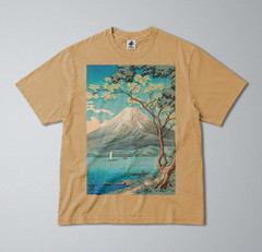 100% Cotton Tee – Regular Fit – Unisex – Japan’s iconic Mt Fuji Landscape