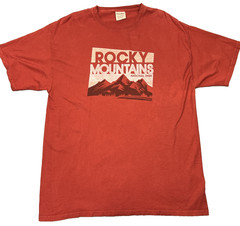ComfortWash Rocky Mountains National Park T Shirt Adult XL Red Short Sleeve Tee
