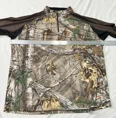 Habit Realtree Camo Shirt Mens XL Quarter Zip Scent Factor Long Sleeve Hunting