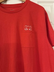 AsicsTiger Red Pocket T-Shirt Graphic Tiger Logo, Running Sports Casual 2XL NWOT