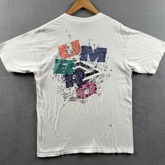 Vintage 90s Umbro Sand Soccer Shirt Mens Large White Single Stitch Distressed