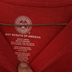 Boy Scouts of America Men’s Red USA Map Graphic Crew Neck Short Sleeve T-Shirt L