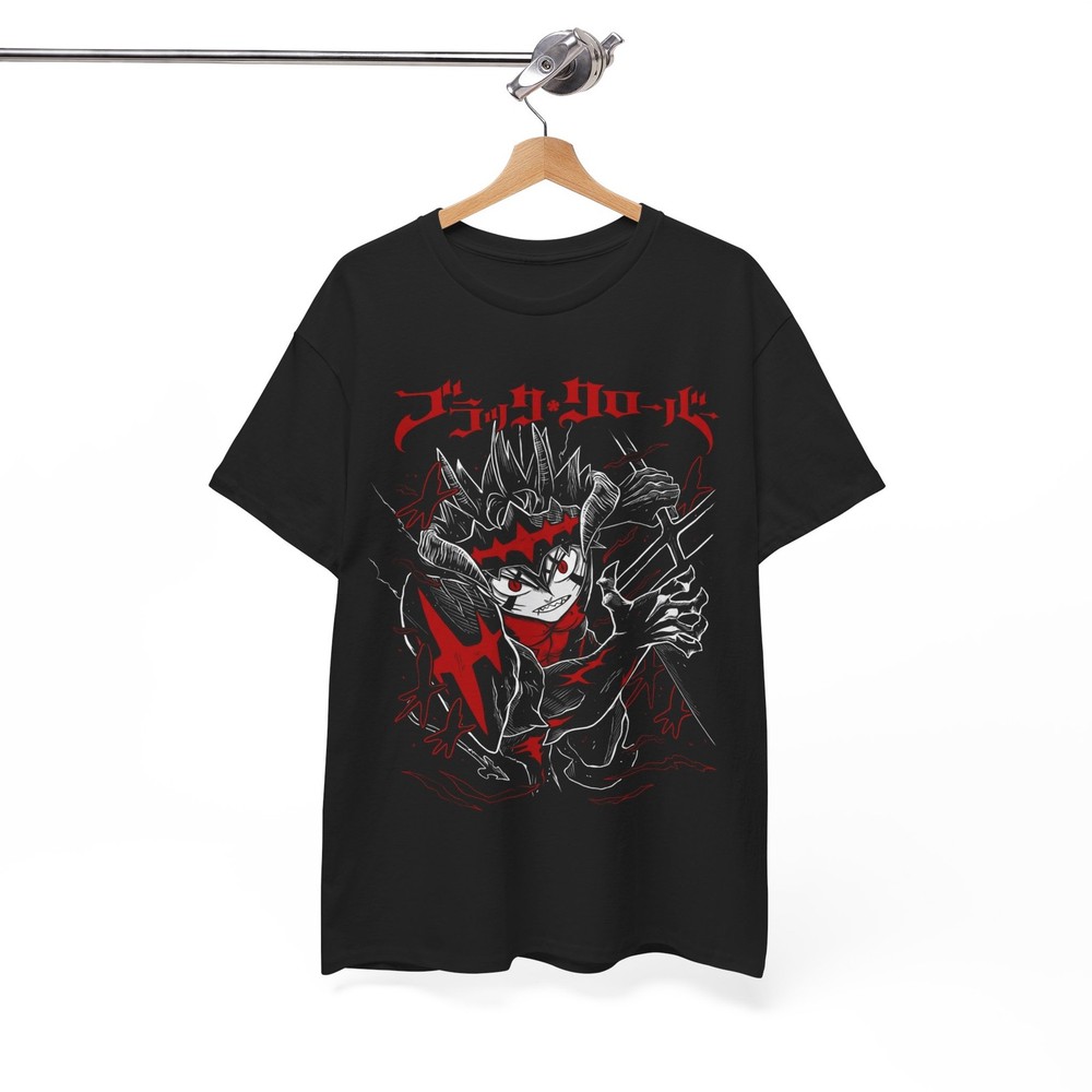 Asta Yuno T-shirt Black Clover Anime Manga Asta Girl Gifts Black Shirt All Size.