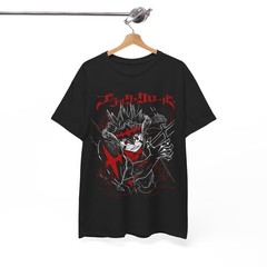 Asta Yuno T-shirt Black Clover Anime Manga Asta Girl Gifts Black Shirt All Size.