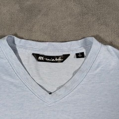 Travis Mathew The Cloud Tee Shirt V Neck Mens XL Maroon Blue Heathered Lot of 2