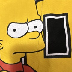 Bart Simpson The Simpsons Mesh Jersey V-Neck T-Shirt Black/Yellow 4X