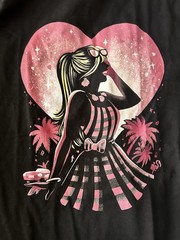 New Barbie w/ Heart Black T-Shirt- Size XL