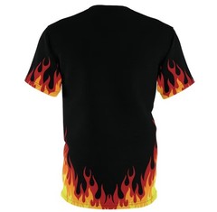Flame T-Shirt: Red & Black Fire All Over Print