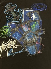 Vintage Y2K Miskeen Originals Black Hand Painted Shirt Skate Hip Hop Mens Sz 2XL