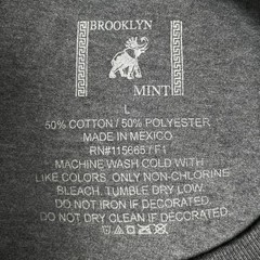 Brooklyn Mint Notorious BIG Biggie Size LARGE Heather Gray Graphic T-shirt