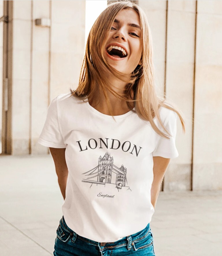 London T-Shirt, England Shirt, London Bridge, Travel London, Gift – SIZE L